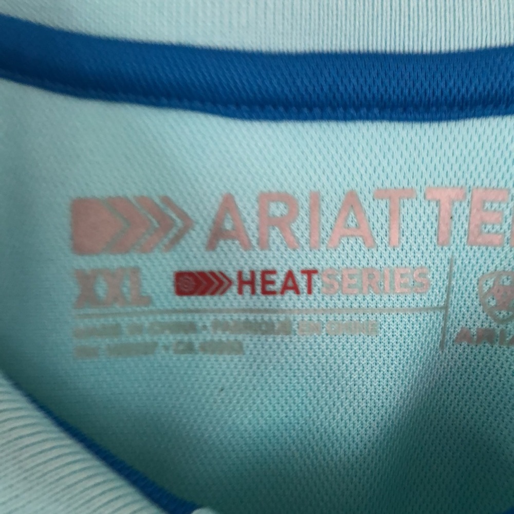 Men’s collar Ariat heat series short sleeve spring collar shirt - Picture 4 of 17